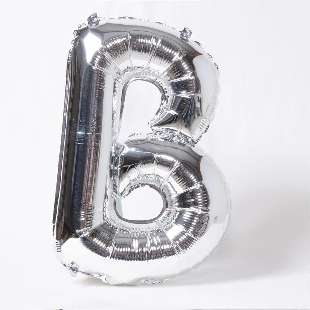 Air-Fill Silver 16" Letter Party Balloon B 1 Air-Fill Silver 16" Letter Party Balloon B