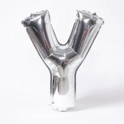 Air-Fill Silver 16" Letter Party Balloon Y