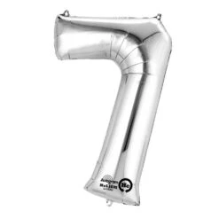 Air-Fill Silver 16" Number Party Balloon 7