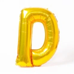 Air-Fill Gold 16" Letter Party Balloon D