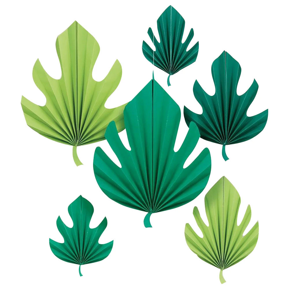 Eco Palm - Palm Leaf-Shaped Fans (x6) 1 Eco Palm - Palm Leaf-Shaped Fans (x6)