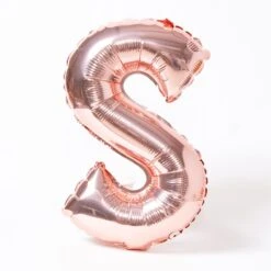 Air-Fill Rose Gold 16" Letter Party Balloon S