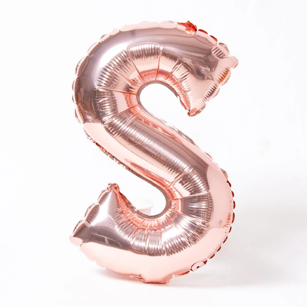 Air-Fill Rose Gold 16" Letter Party Balloon S 1 Air-Fill Rose Gold 16" Letter Party Balloon S