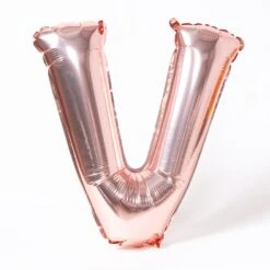 Air-Fill Rose Gold 16" Letter Party Balloon V