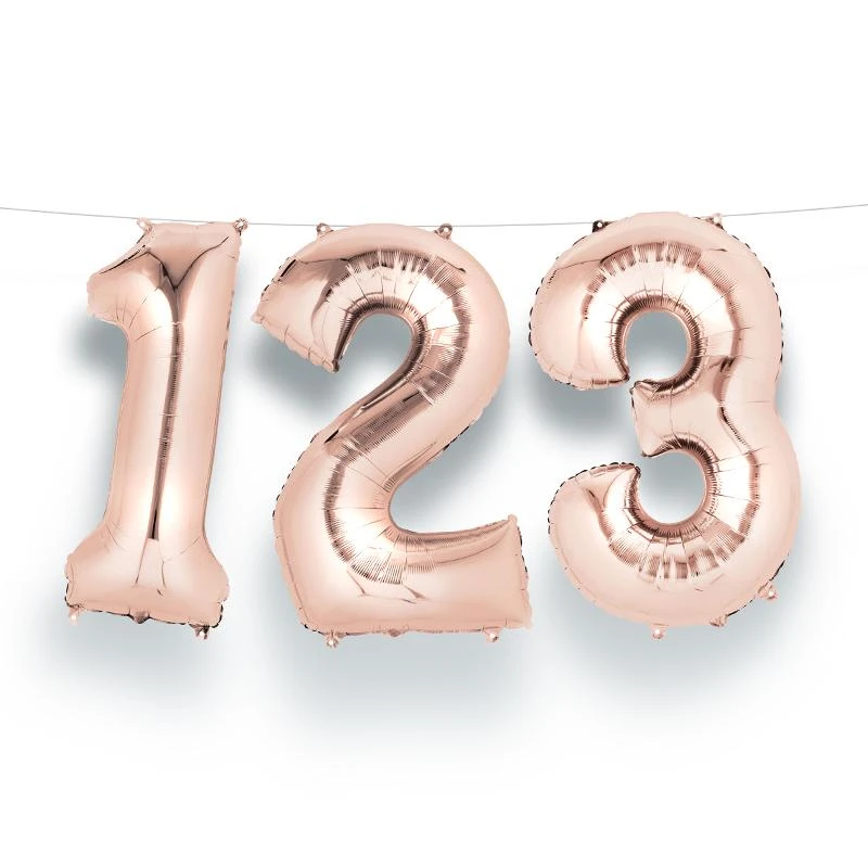 Air-Fill Rose Gold 16" Number Party Balloon 8 2 Air-Fill Rose Gold 16" Number Party Balloon 8 - Image 2