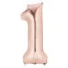 Air-Fill Rose Gold 16" Number Party Balloon 1