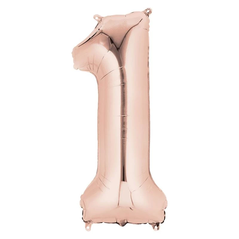 Air-Fill Rose Gold 16" Number Party Balloon 1 1 Air-Fill Rose Gold 16" Number Party Balloon 1