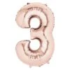 Air-Fill Rose Gold 16" Number Party Balloon 3