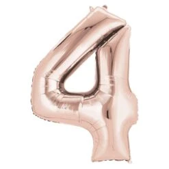 Air-Fill Rose Gold 16" Number Party Balloon 4