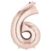 Air-Fill Rose Gold 16" Number Party Balloon 6