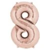 Air-Fill Rose Gold 16" Number Party Balloon 8