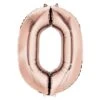Air-Fill Rose Gold 16" Number Party Balloon 0
