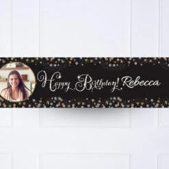 Gold Celebration Personalised Party Banner