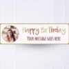 Pink Stripe Birthday Personalised Party Banner
