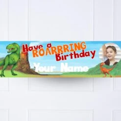 Dinosaur Roar Personalised Party Banner