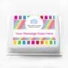 Personalised Photo Cake - Rainbow Stripe Dots