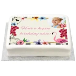 Personalised Photo Cake - Tea Party
