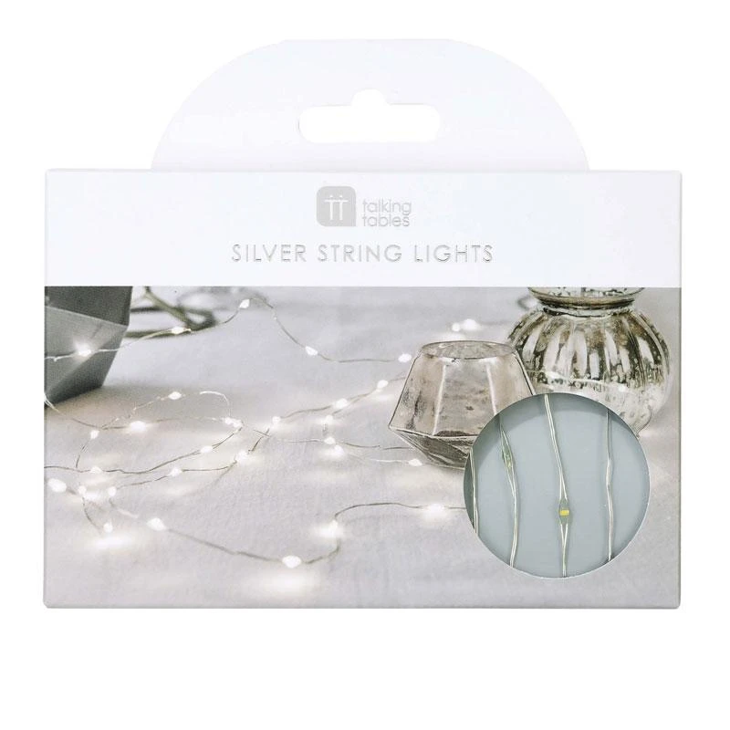 Silver LED String Lights (3m) 2 Silver LED String Lights (3m) - Image 2