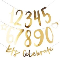 MILESTONE Create Your Own Birthday Banner - Gold