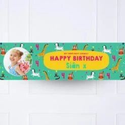 Animal Party Personalised Party Banner