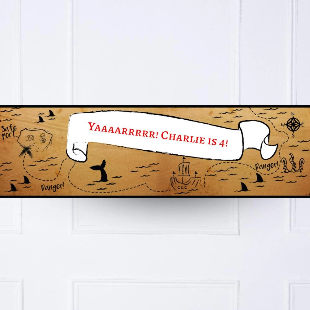 Pirate Party Personalised Party Banner 2 Pirate Party Personalised Party Banner - Image 2