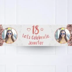 Rose Gold 18th Personalised Party Banner