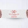 Rose Gold 30th Personalised Party Banner