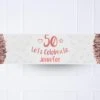 Rose Gold 50th Personalised Party Banner