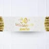 Gold 30th Personalised Party Banner