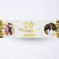 Decorations Party Shop -Decorations Party Shop 33218 gold 30th personalised party banner 2 88219891 0ef1 404d a9d3 14e75dd5eaf5