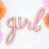 GIRL Air Filled Foil Phrase Balloon Bunting Rose Gold
