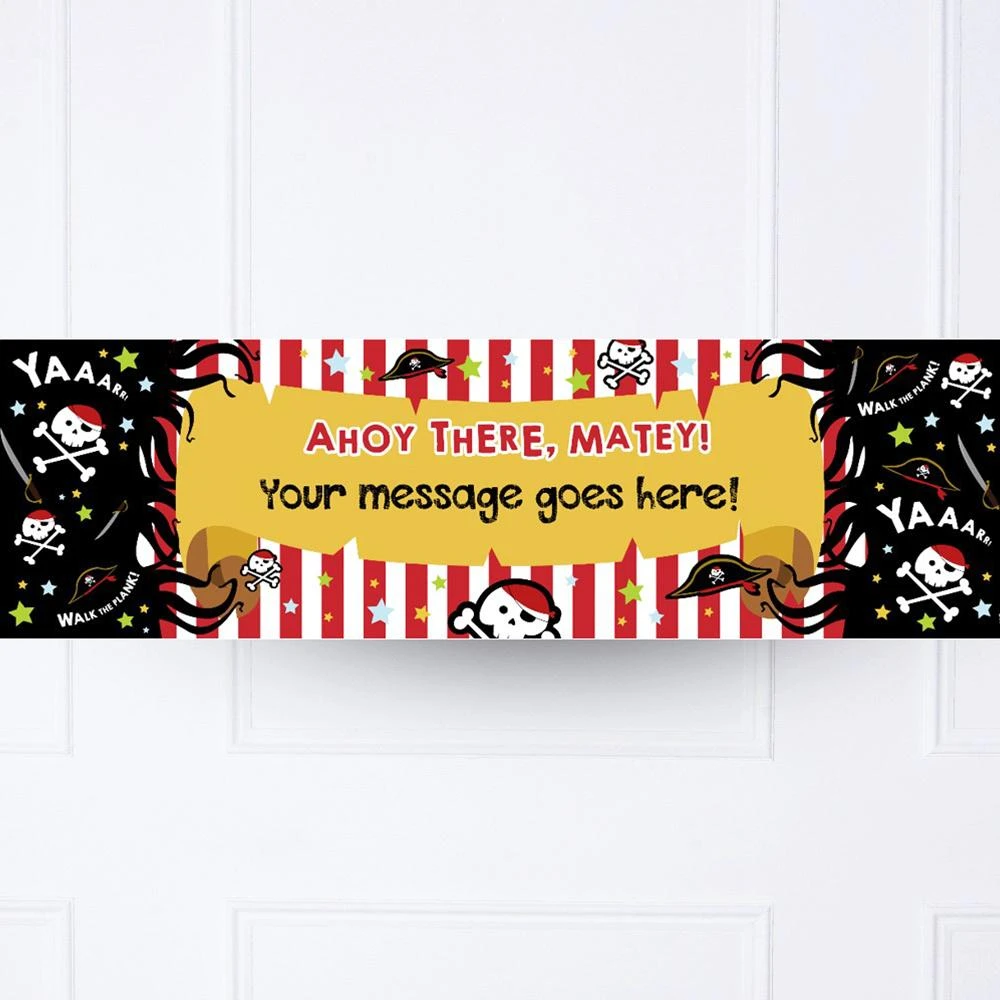 Ahoy Pirate Personalised Party Banner 2 Ahoy Pirate Personalised Party Banner - Image 2