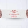 Rose Gold 80th Personalised Party Banner