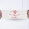Rose Gold 90th Personalised Party Banner