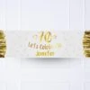 Gold 70th Personalised Party Banner