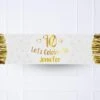 Gold 90th Personalised Party Banner
