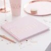 Blush Hen Velvet 'Team Bride' Guest Book