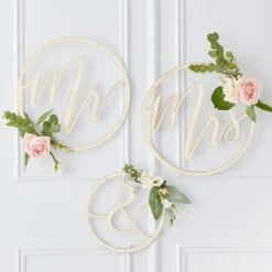 Botanical Wooden Hoop Backdrop (x3)