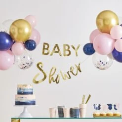 Gender Reveal Foiled 'Baby Shower' Bunting