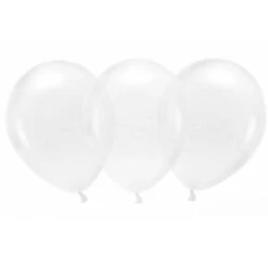Latex Party Balloons - Crystal Clear (x100)