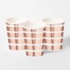 Rose Gold Striped Paper Cups (x10)