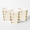 Gold Striped Paper Cups (x10)