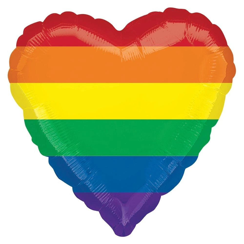 Heart Foil Balloon - Rainbow 1 Heart Foil Balloon - Rainbow