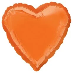 Heart Foil Balloon - Metallic Orange