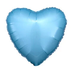 Heart Foil Balloon - Metallic Pastel Blue