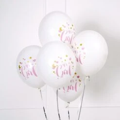 'It's A Girl' Latex Balloons (x6)