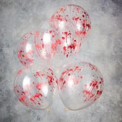 Blood Print Halloween Party Balloons (x5)