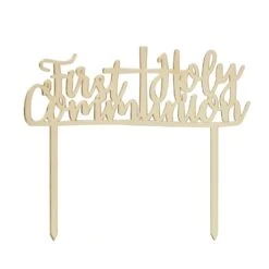 Gold Acrylic 'First Holy Communion' Cake Topper 5 Gold Acrylic 'First Holy Communion' Cake Topper -Decorations Party Shop 35539 Gold Acrylic First Holy Communion Cake Topper c fd7fdfe2 650d 47c6 9bad f1607edbb1eb