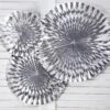 Decorative Rosettes Silver (x3)