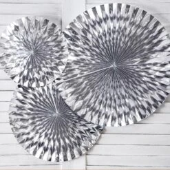 Decorative Rosettes Silver (x3)